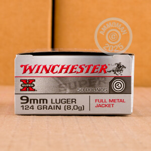 Photo of 9mm Luger FMJ ammo by Winchester for sale at AmmoMan.com.