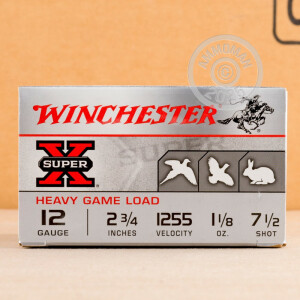 Image of 12 GAUGE WINCHESTER SUPER-X 2-3/4" 1-1/8 OZ. #7.5 SHOT (250 ROUNDS)