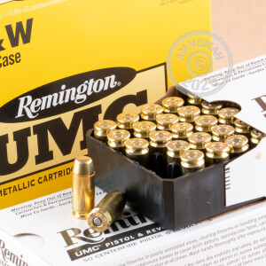 Image of .40 S/W REMINGTON UMC MC=METAL CASE 165 GRAIN FMJ #L40SW4A (250 ROUNDS)