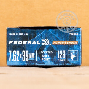 Image of 7.62x39 - 123 Grain SP - Federal Power Shok - 20 Rounds