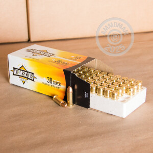 Photograph showing detail of 38 SUPER ARMSCOR 125 GRAIN FMJ (1000 ROUNDS)