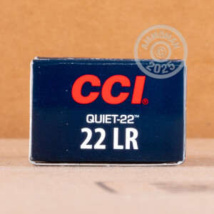 Photograph showing detail of 22 LR CCI QUIET 40 GRAIN LRN (50 ROUNDS)