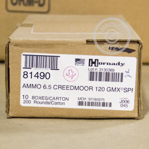 Image of Hornady 6.5MM CREEDMOOR rifle ammunition.