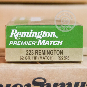 Image detailing the brass case on the Remington ammunition.