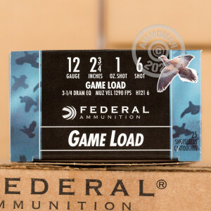 Image of 12 GAUGE FEDERAL GAME SHOK 2 3/4" 1 OZ. #6 SHOT (250 ROUNDS)