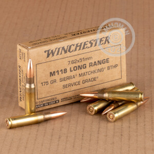 Image of 7.62X51 WINCHESTER SERVICE GRADE 175 GRAIN HPBT MATCHKING M118LR (20 ROUNDS)