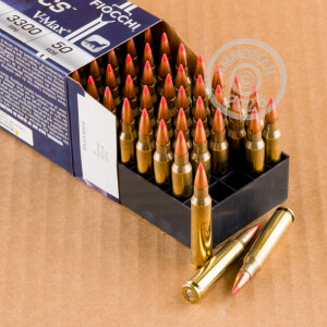 Photograph showing detail of .223 REMINGTON FIOCCHI EXTREMA V-MAX 50 GRAIN JHP (50 ROUNDS)