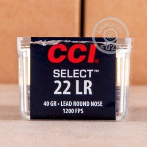 Photo detailing the 22 LR CCI SELECT 40 GRAIN LRN (100 ROUNDS) for sale at AmmoMan.com.