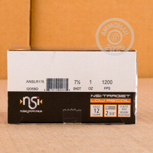 Image of the 12 GAUGE NOBELSPORT LOW RECOIL 2-3/4" 1 OZ. #7.5 SHOT (250 ROUNDS) available at AmmoMan.com.