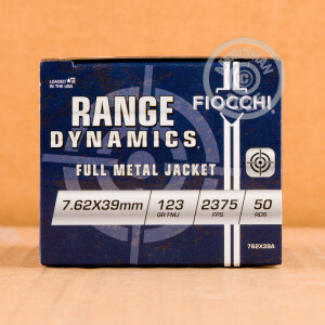 Photo detailing the 7.62X39 FIOCCHI 123 GRAIN FMJ (500 ROUNDS) for sale at AmmoMan.com.