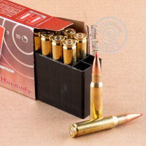 Photograph showing detail of 308 WIN HORNADY SUPERFORMANCE MATCH 168 GRAIN ELD MATCH (20 ROUNDS)