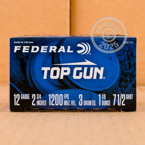 Image of 12 GAUGE FEDERAL TOP GUN 2-3/4" #7.5 SHOT (25 SHELLS)