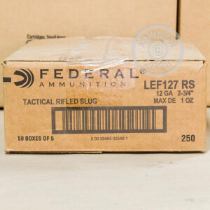 Image of the 12 GAUGE FEDERAL LE TACTICAL 2-3/4" GRAIN 1OZ SLUG (5 ROUNDS) available at AmmoMan.com.