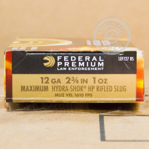 Image of the 12 GAUGE FEDERAL LE TACTICAL 2-3/4" GRAIN 1OZ SLUG (5 ROUNDS) available at AmmoMan.com.