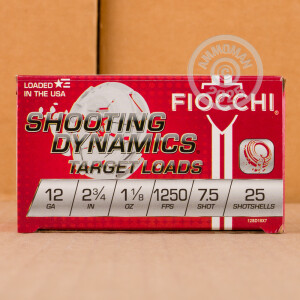 Image of 12 GAUGE FIOCCHI 2-3/4" 1-1/8 OZ. #7.5 SHOT (250 ROUNDS)