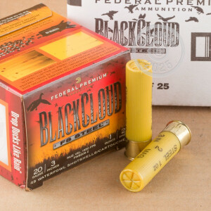 Photograph showing detail of 20 GAUGE FEDERAL BLACKCLOUD 3" 1OZ #2 SHOT (25 ROUNDS)