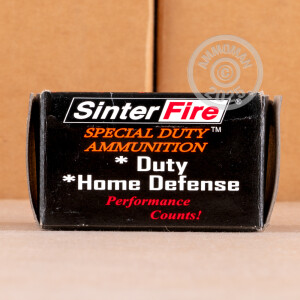 Photo detailing the 40 S&W SINTERFIRE SPECIAL DUTY 125 GRAIN JHP (20 ROUNDS) for sale at AmmoMan.com.