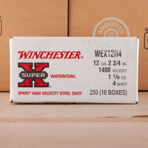 Photograph showing detail of 12 GAUGE WINCHESTER SUPER-X XPERT 2-3/4“ 1-1/8 OZ. #4 STEEL SHOT (25 ROUNDS)