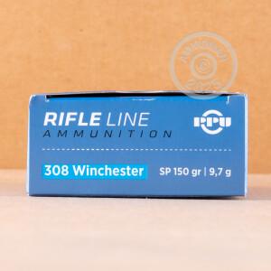 Image of the 308 WIN PRVI PARTIZAN 150 GRAIN SP (200 ROUNDS) available at AmmoMan.com.