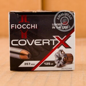 An image of 357 Magnum ammo made by Fiocchi at AmmoMan.com.