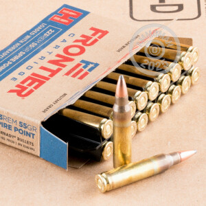 Image of the 223 REM HORNADY FRONTIER 55 GRAIN SP (500 ROUNDS) available at AmmoMan.com.