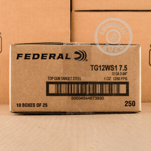 Image of 12 GAUGE FEDERAL TOP GUN 2-3/4" 1 OZ. #7.5 STEEL SHOT (250 ROUNDS)