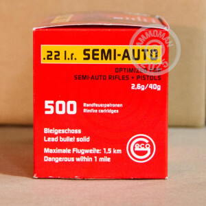  rounds of .22 Long Rifle ammunition for sale at AmmoMan.com.