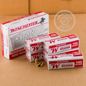 Image of 9MM WINCHESTER USA 115 GRAIN FMJ (500 ROUNDS)