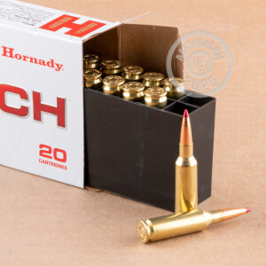 Image detailing the brass case on the Hornady ammunition.