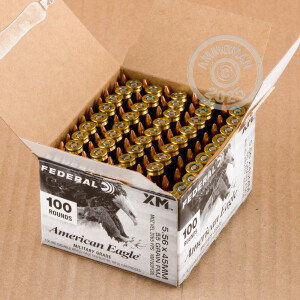 A photo of a box of Federal ammo in 5.56x45mm.