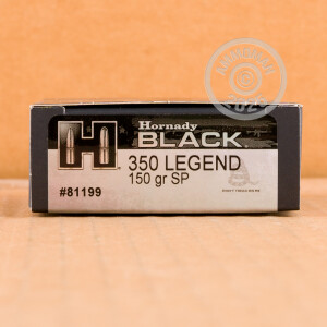 Image of the 350 LEGEND HORNADY BLACK 150 GRAIN SP (20 ROUNDS) available at AmmoMan.com.