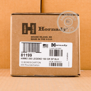 Image of 350 LEGEND HORNADY BLACK 150 GRAIN SP (20 ROUNDS)