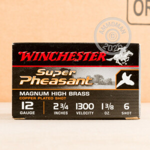 Image of 12 GAUGE WINCHESTER SUPER PHEASANT 2-3/4" 1-3/8 OZ. #6 SHOT (250 ROUNDS)