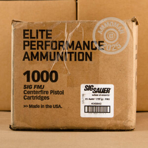 Image of SIG .45 Automatic pistol ammunition.