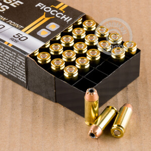 Photo detailing the 10MM FIOCCHI 180 GRAIN JHP (50 ROUNDS) for sale at AmmoMan.com.