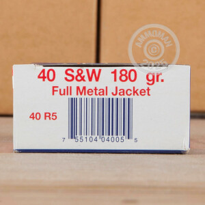 Image of the 40 S&W ULTRAMAX REMANUFACTURED 180 GRAIN FMJ (50 ROUNDS) available at AmmoMan.com.