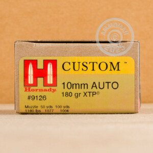 Photo of 10mm JHP ammo by Hornady for sale at AmmoMan.com.