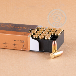 A photograph detailing the .32 ACP ammo with FMJ bullets made by PMC.