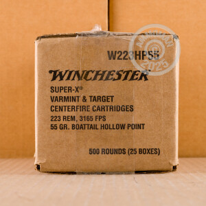 Image of 223 REM WINCHESTER SUPER-X 55 GRAIN HPBT (500 ROUNDS)