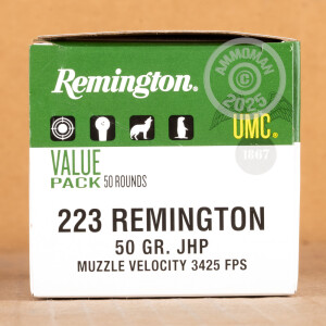 Image of Remington 223 Remington rifle ammunition.