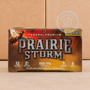 Image of 12 GAUGE FEDERAL PREMIUM PRAIRIE STORM 2-3/4" 1-1/4 OZ. #6 SHOT (25 ROUNDS)