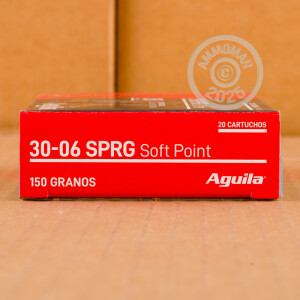 Image of 30.06 Springfield ammo by Aguila that's ideal for whitetail hunting.