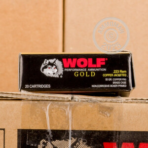 Image of .223 REM WOLF GOLD 55 GRAIN FMJ (20 ROUNDS)