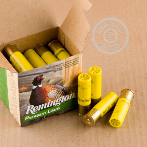 Photo detailing the 20 GAUGE REMINGTON PHEASANT LOADS 2-3/4" 1 OZ. #6 SHOT (250 ROUNDS) for sale at AmmoMan.com.