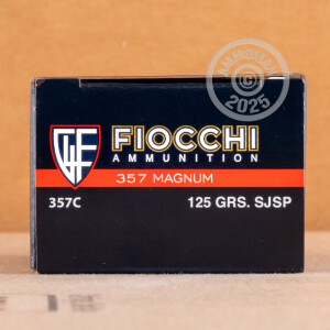 Photo detailing the 357 MAGNUM FIOCCHI 125 GRAIN JSP (1000 ROUNDS) for sale at AmmoMan.com.