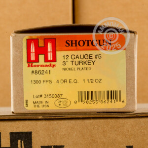 Photograph showing detail of 12 GAUGE HORNADY HEAVY MAGNUM TURKEY 3" #5 SHOT (10 ROUNDS)