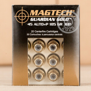 Image of .45 ACP +P MAGTECH GUARDIAN GOLD 185 GRAIN JHP (20 ROUNDS)