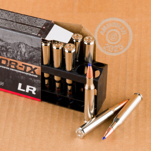 A photograph detailing the 270 Winchester ammo with Solid Copper bullets made by Barnes.