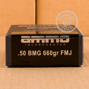 Image of .50 BMG ammo by Ammo Incorporated that's ideal for training at the range.