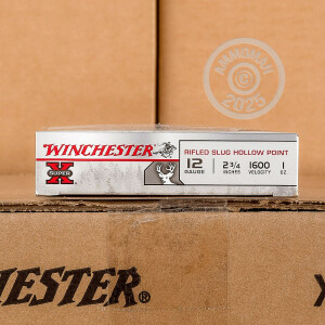 Image of 12 GAUGE WINCHESTER SUPER-X 2-3/4" HP RIFLED SLUG (250 ROUNDS)